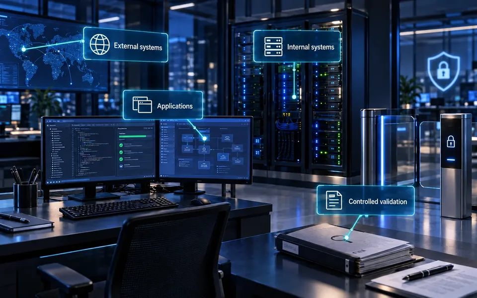 Authorised security testing: External systems, Internal systems, Applications, Controlled validation.