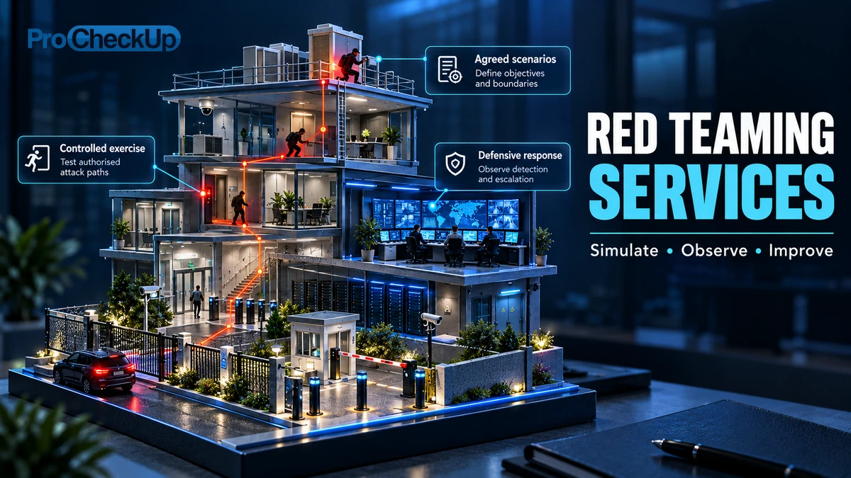 Red Teaming Services. Simulate, Observe, Improve. Agreed scenarios: Define objectives and boundaries; Controlled exercise: Test authorised attack paths; Defensive response: Observe detection and escalation.