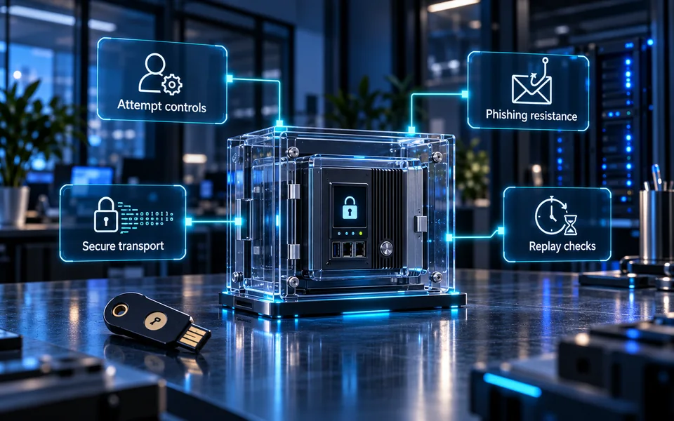 Authentication attacks and layered defences. Credential stuffing and brute force: Unique passwords and extra factors; Attempt limits, delays and monitoring. Interception: Encrypted communication channels; Appropriate certificate validation. Phishing: User awareness and filtering controls; Additional verification where appropriate. Replay attacks: Freshness and token validity checks; Reject replayed or expired credentials.