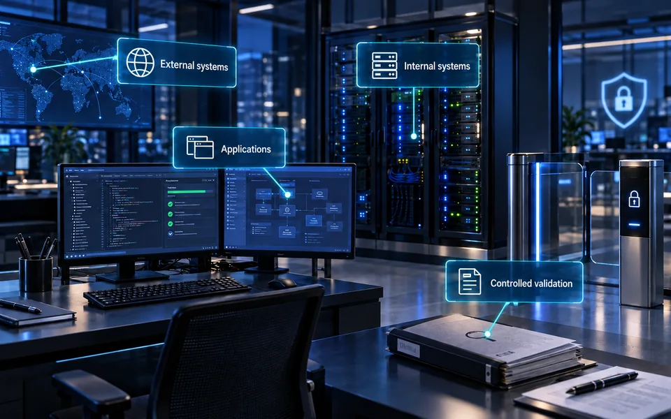 Types of penetration testing. External systems, Internal systems, Applications, Controlled validation.