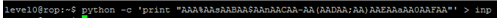Original terminal output showing a pattern-generation command in the ROP demonstration.