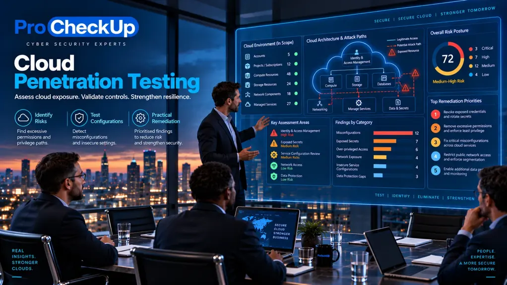 Cloud Penetration Testing Boardroom Dashboard